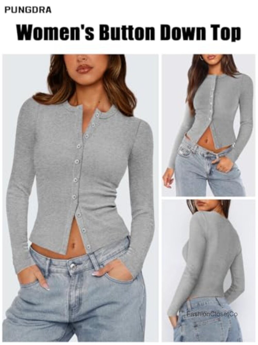 Women's Ribbed Knit Button Down Long Sleeve Cardigan Top - Picture 2 of 6